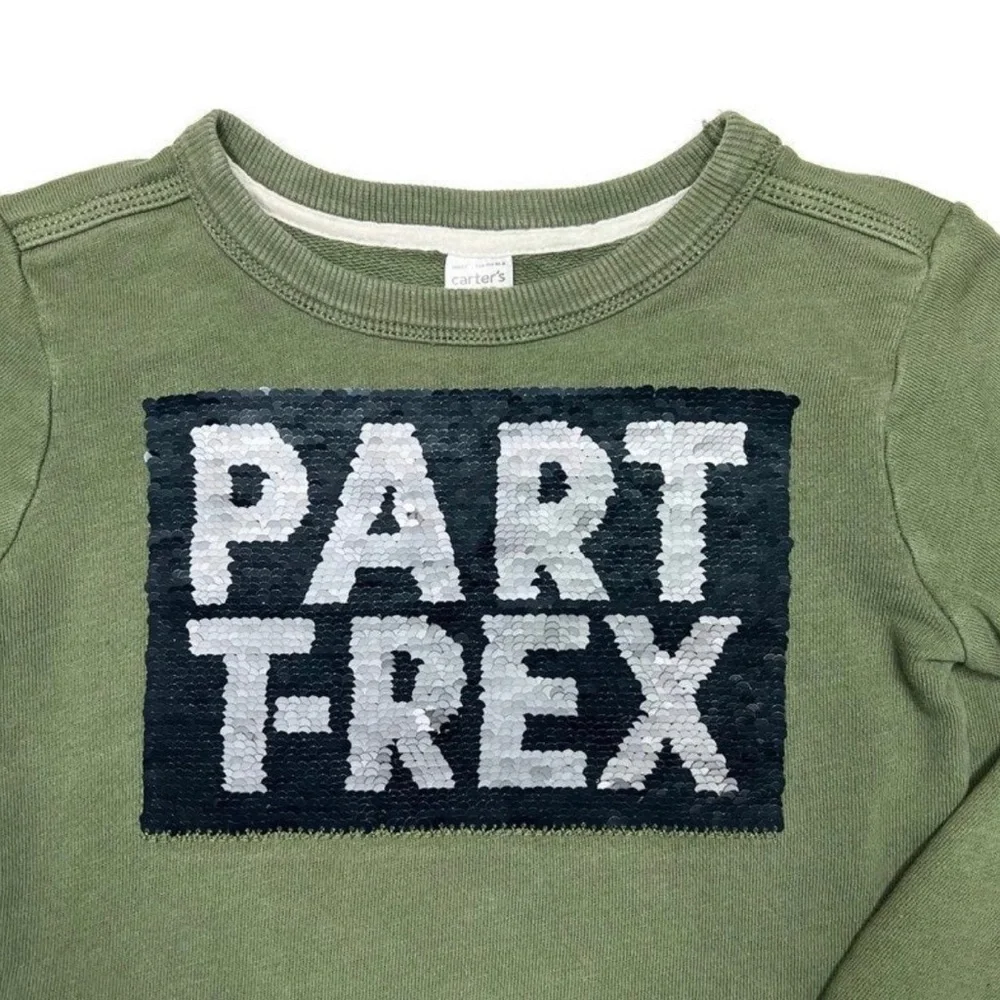 Carter’s‎ Flip Sequin Part T-Rex Dino Sweatshirt
